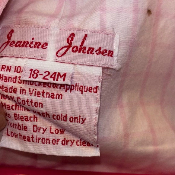 Embroidered Hen Pastel Pink Corduroy Toddler Overalls - Picture 4 of 6